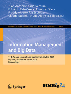 cover image of Information Management and Big Data